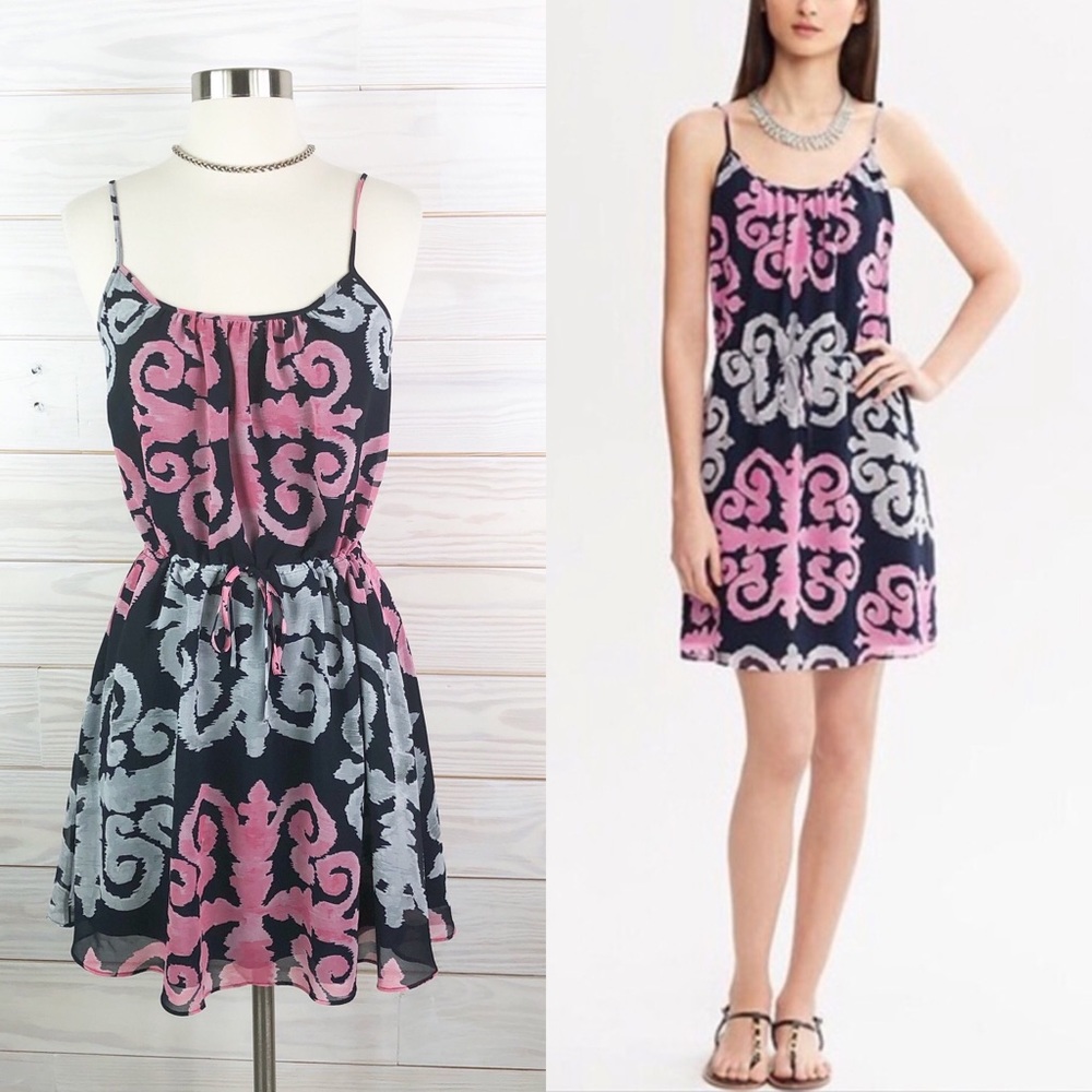 Banana Republic Milly Dress Medallion Ikat Print